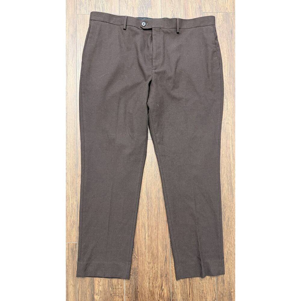 Banana Republic Tailored Dress Pants Mens 40x32 Brown Flat Front Stretch NWT